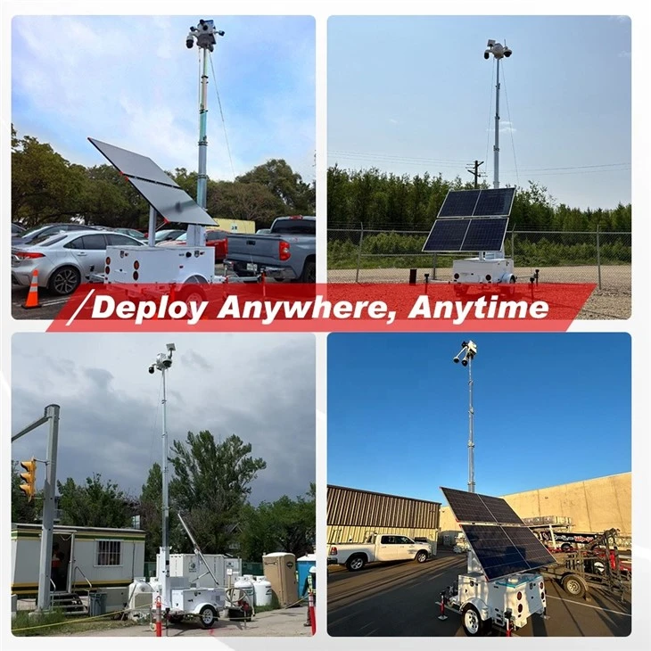 HiSOLO Mobile Solar Surveillance Trailer Tower: Your All-in-One Off-Grid Security Solution suppliers