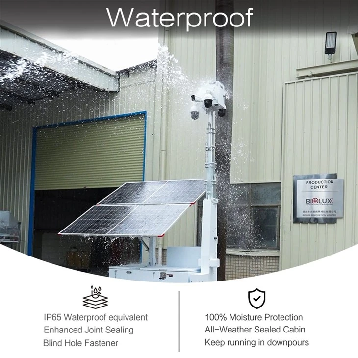 HiSOLO Mobile Solar Surveillance Trailer Tower: Your All-in-One Off-Grid Security Solution best