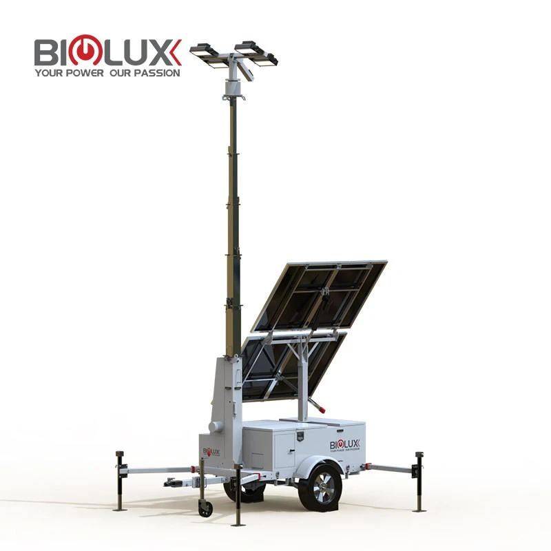 HISOLO Solar Light Tower Durable, Waterproof, Perfect For Construction, price