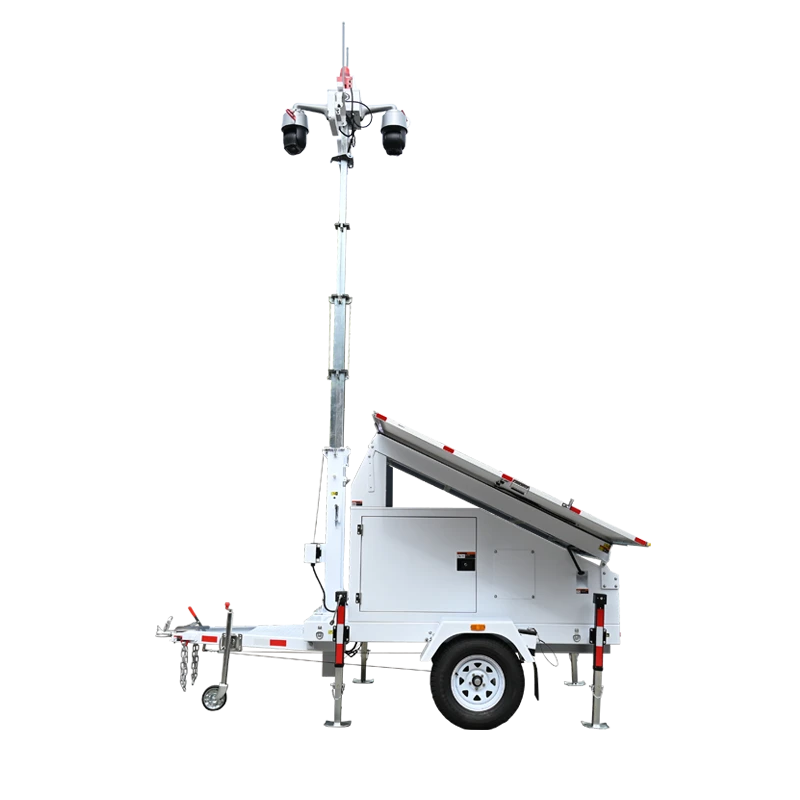 Mobile Solar Trailer With Starlight Surveillance Camera
