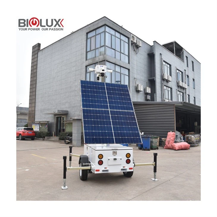 New Hot One Mobile Solar Trailer With Security Cameras Trailer