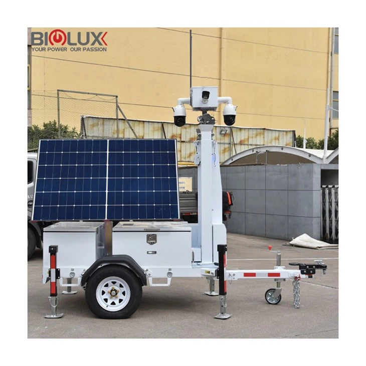 New Hot One Mobile Solar Trailer With Security Cameras Trailer