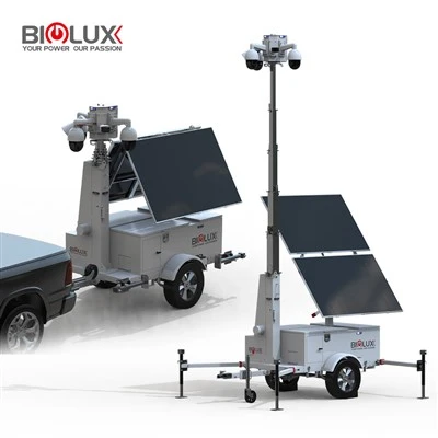 Trelar gwyliadwriaeth Solar Solar Symudol Rotatable