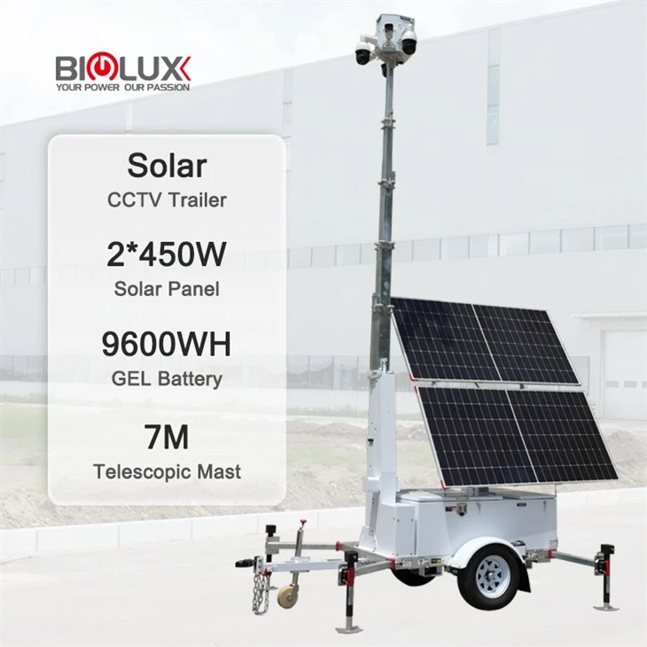 Tŵr Teledu Cylch Cyfyng Solar Gyda Chamera AI