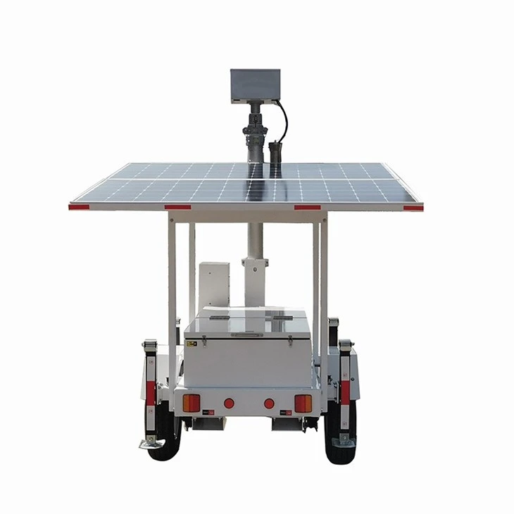 Security Camera With Solar Generator Trailer