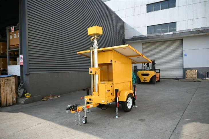 2*435W Mobile Solar CCTV Tower